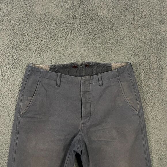 J Crew Pants Mens 32x32 Blue Classic Fit Officer Pant Button Fly Military - Picture 2 of 16